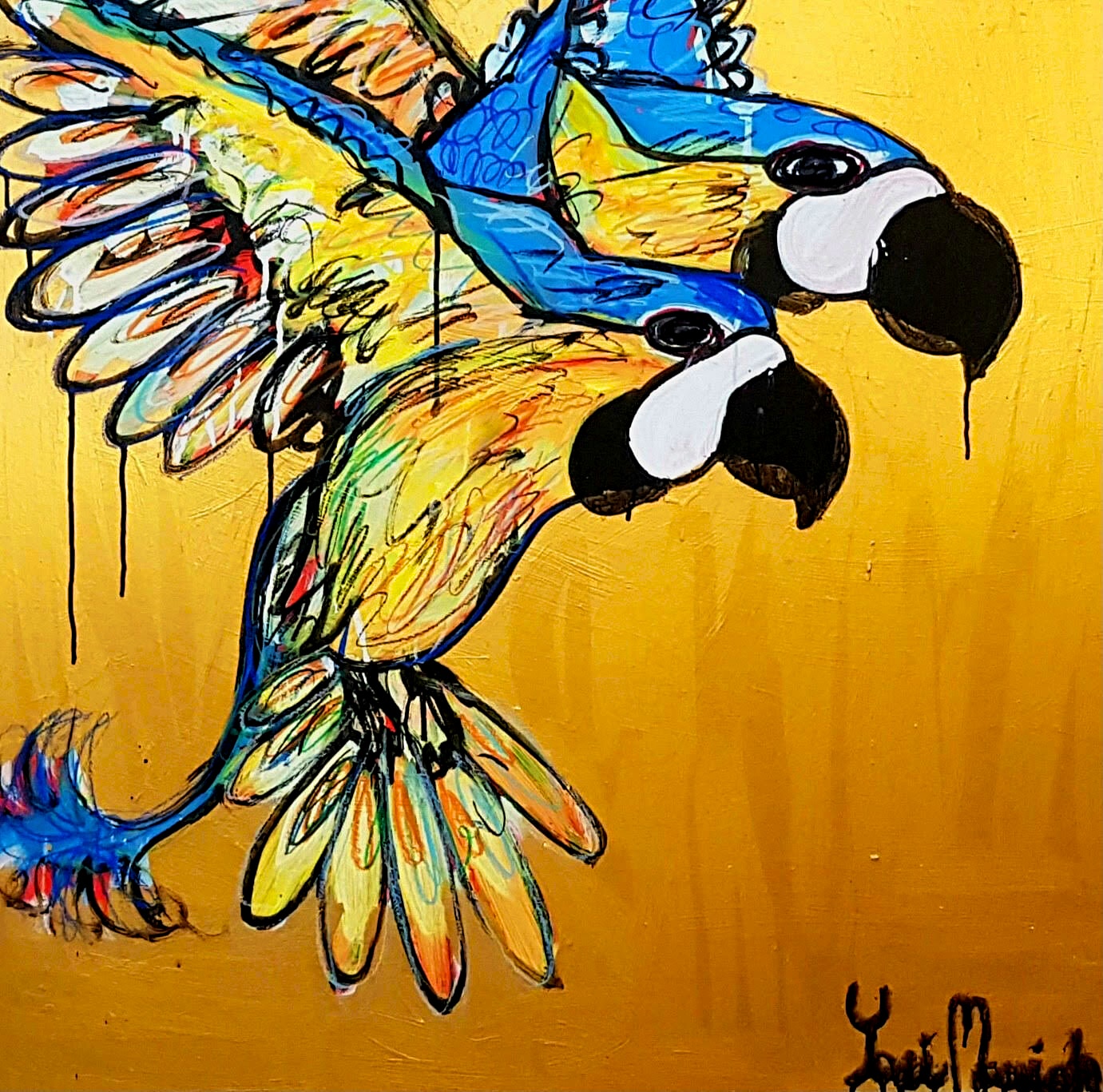 Yosi Messiah - Golden Flight - 85x85cm - Kew Shop - Image 5