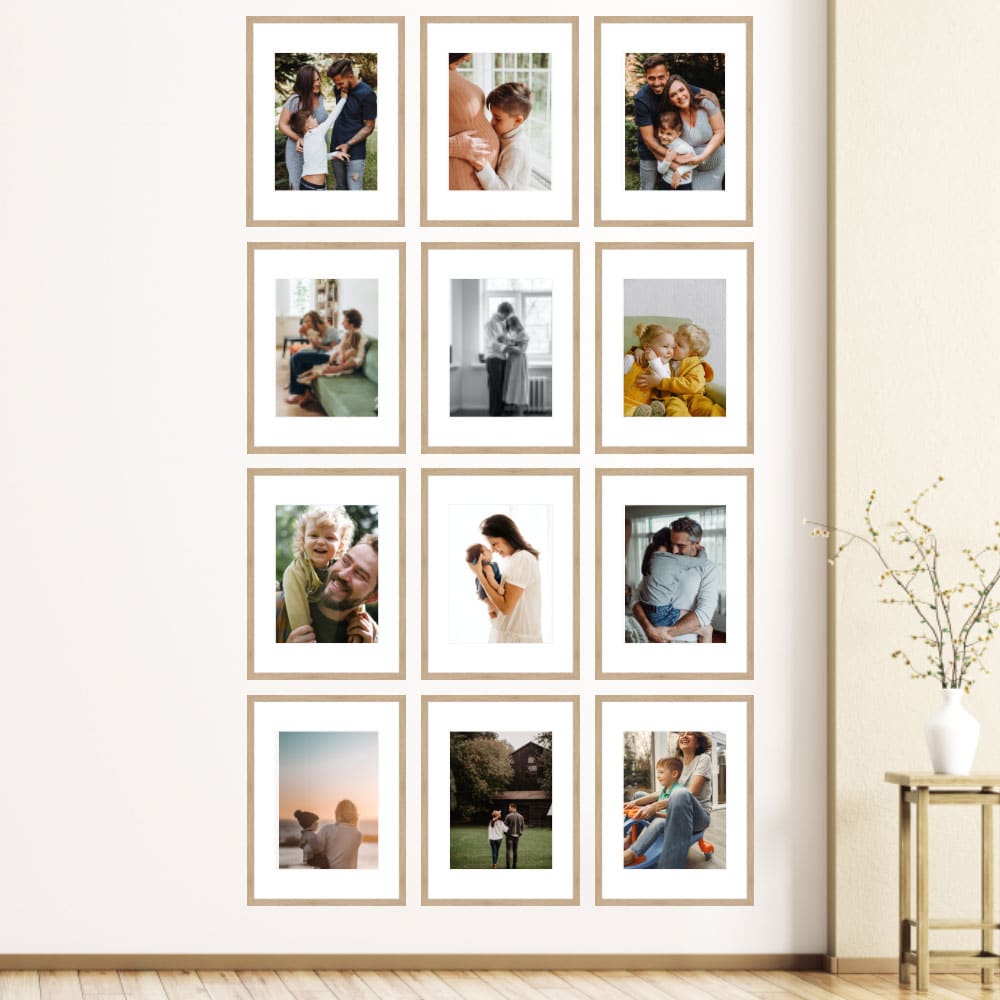 Vertical 12 Grid Picture Frames 155 x 145cm